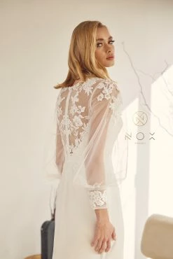 Fitted Long Sleeve Wedding Dress By Nox Anabel JE919 -Dresses Shop fitted long sleeve wedding dress by nox anabel je919 long formal dresses nox anabel 157483