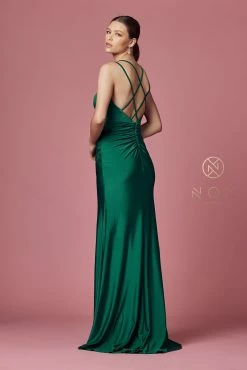 Fitted Long Strappy Back Dress By Nox Anabel E1035 30 Fitted Long Strappy Back Dress By Nox Anabel E1035 -Dresses Shop fitted long strappy back dress by nox anabel e1035 long formal dresses nox anabel 132400