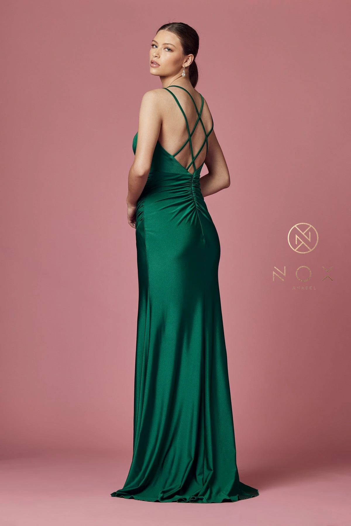 Fitted Long Strappy Back Dress By Nox Anabel E1035 16 Fitted Long Strappy Back Dress By Nox Anabel E1035 - Image 14