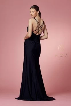Fitted Long Strappy Back Dress By Nox Anabel E1035 27 Fitted Long Strappy Back Dress By Nox Anabel E1035 -Dresses Shop fitted long strappy back dress by nox anabel e1035 long formal dresses nox anabel 626181