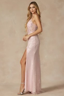 Fitted Metallic Sequin Corset Slit Gown By Juliet 289 41 Fitted Metallic Sequin Corset Slit Gown By Juliet 289 -Dresses Shop fitted metallic sequin corset slit gown by juliet 289 long formal dresses juliet 710998