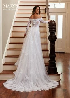 Fitted Off Shoulder Bridal Gown By Mary's Bridal MB4009 -Dresses Shop fitted off shoulder bridal gown by marys bridal mb4009 wedding dresses marys bridal couture damour collection 960531