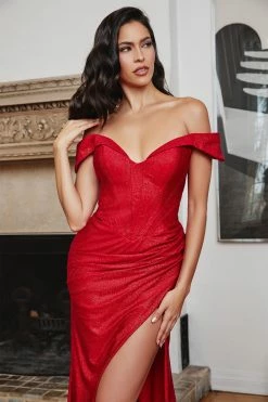 Fitted Off Shoulder Glitter Gown By Ladivine CC2212 -Dresses Shop fitted off shoulder glitter gown by ladivine cc2212 long formal dresses cinderella divine 229386