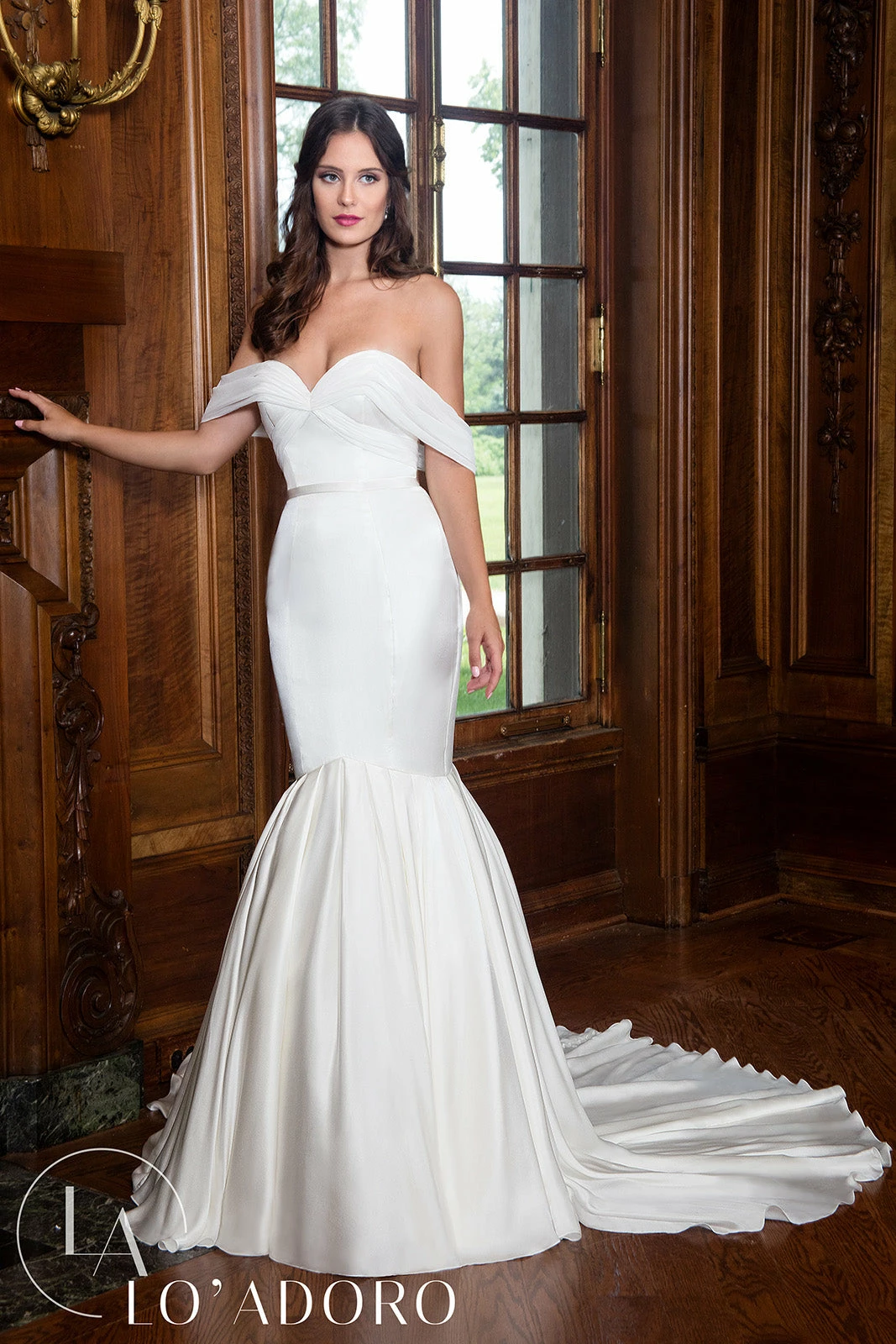 Fitted Off Shoulder Wedding Dress By Mary's Bridal M605 3 Fitted Off Shoulder Wedding Dress By Mary's Bridal M605