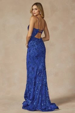 Fitted Sequin Print Deep V-Neck Gown By Juliet 2411 - Outlet 21 Fitted Sequin Print Deep V-Neck Gown By Juliet 2411 - Outlet -Dresses Shop fitted sequin print deep v neck gown by juliet 2411 outlet long formal dresses juliet outlet 738926