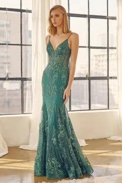 Fitted Sequin Print V-Neck Gown By Juliet 274 -Dresses Shop fitted sequin print v neck gown by juliet 274 long formal dresses juliet 509483