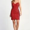 Fitted Short Sequin Lace-Up Back Dress By Adora 1011 -Dresses Shop fitted short sequin lace up back dress by adora 1011 short cocktail dresses adora design xs red 884134