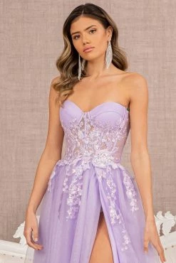 Floral Embroidered Strapless Gown By Elizabeth K GL3153 -Dresses Shop floral embroidered strapless gown by elizabeth k gl3153 long formal dresses elizabeth k 891319