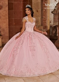 Floral Glitter Quinceanera Dress By Alta Couture MQ3071 -Dresses Shop floral glitter quinceanera dress by alta couture mq3071 quinceanera dresses marys bridal 0 pink 303059