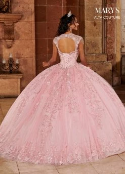 Floral Glitter Quinceanera Dress By Alta Couture MQ3071 -Dresses Shop floral glitter quinceanera dress by alta couture mq3071 quinceanera dresses marys bridal 830686