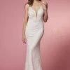 Floral Lace Mermaid Bridal Dress By Nox Anabel JS923 -Dresses Shop floral lace mermaid bridal dress by nox anabel js923 long formal dresses nox anabel 4 white 251668