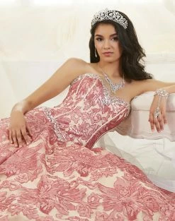 Floral Sequin Strapless Quinceanera Dress By House Of Wu 26909 -Dresses Shop floral sequin strapless quinceanera dress by house of wu 26909 quinceanera dresses house of wu 0 rosechampagne 463082