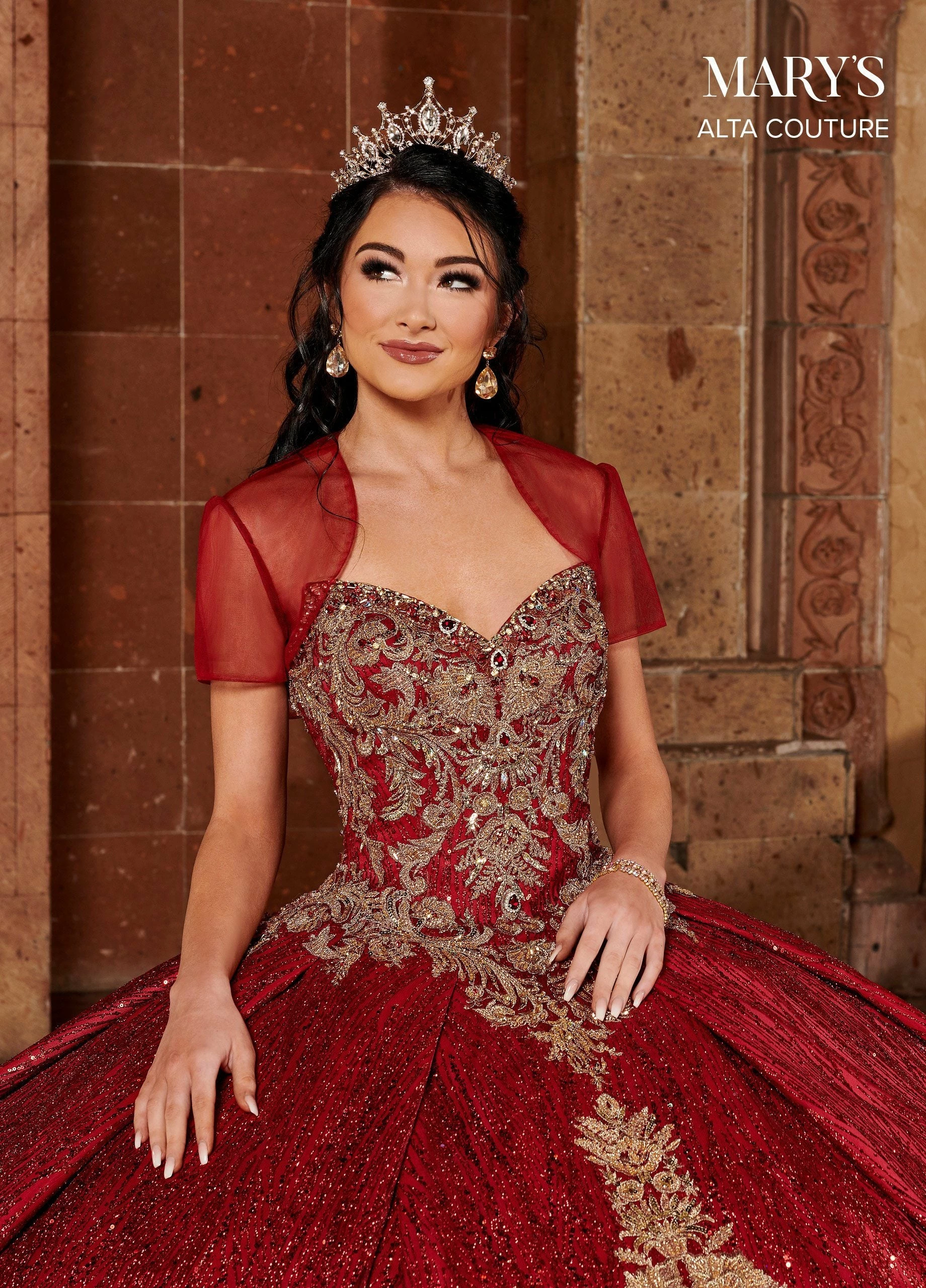 Glitter Cape Quinceanera Dress By Alta Couture MQ3073 6 Glitter Cape Quinceanera Dress By Alta Couture MQ3073 - Image 4