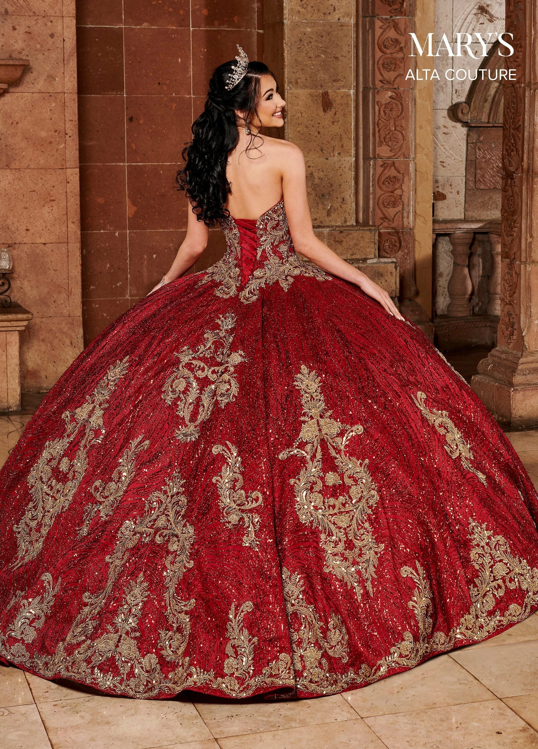 Glitter Cape Quinceanera Dress By Alta Couture MQ3073 8 Glitter Cape Quinceanera Dress By Alta Couture MQ3073 - Image 6