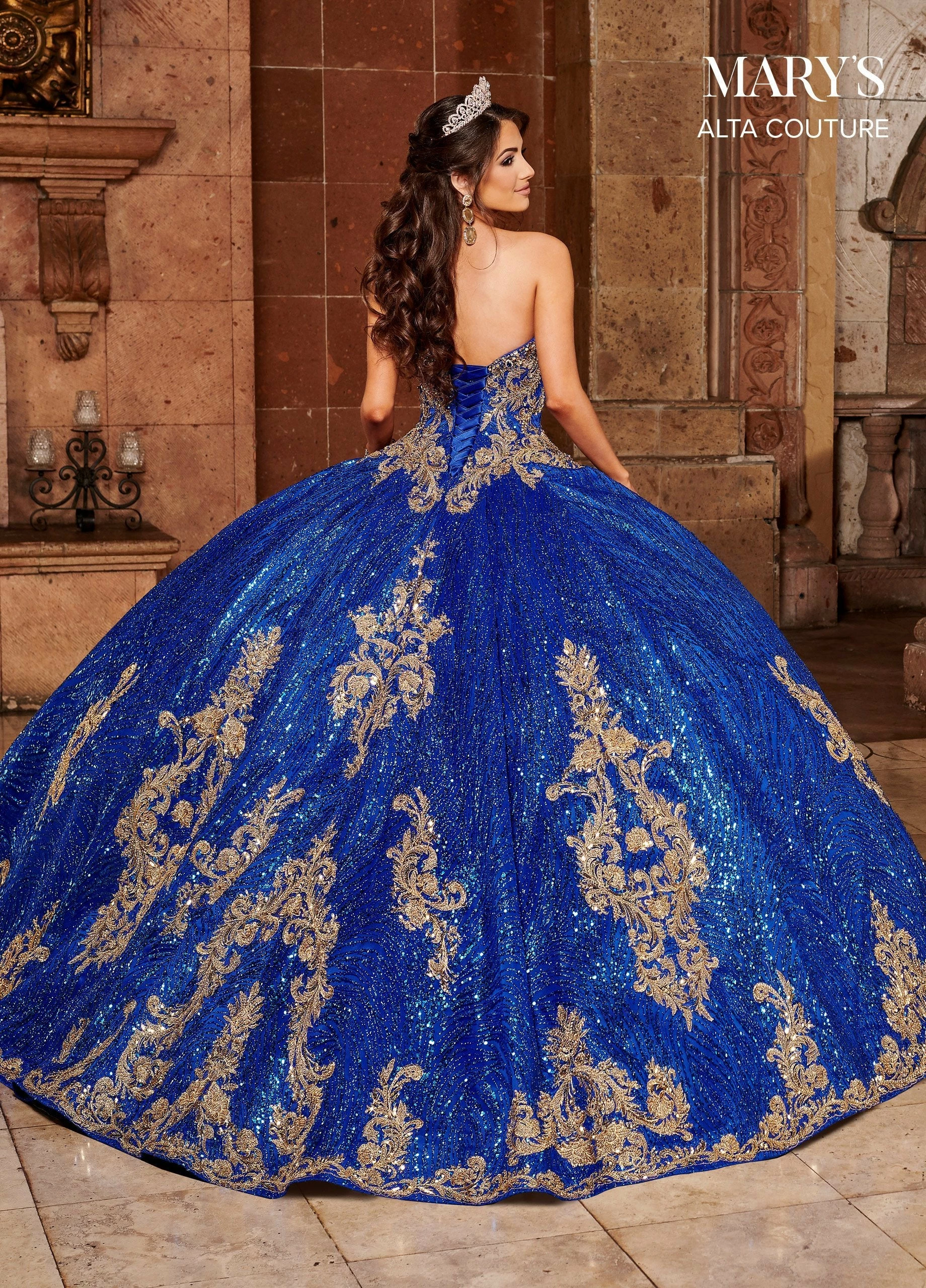 Glitter Cape Quinceanera Dress By Alta Couture MQ3073 12 Glitter Cape Quinceanera Dress By Alta Couture MQ3073 - Image 10