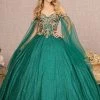 Glitter Cape Sleeve Ball Gown By Elizabeth K GL3139 -Dresses Shop glitter cape sleeve ball gown by elizabeth k gl3139 quinceanera dresses elizabeth k xs green 669658