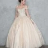 Glitter Off Shoulder Ball Gown With Embroidered Bodice -Dresses Shop glitter off the shoulder ball gown with embroidered bodice quinceanera dresses calla collection 2 champagne 888511