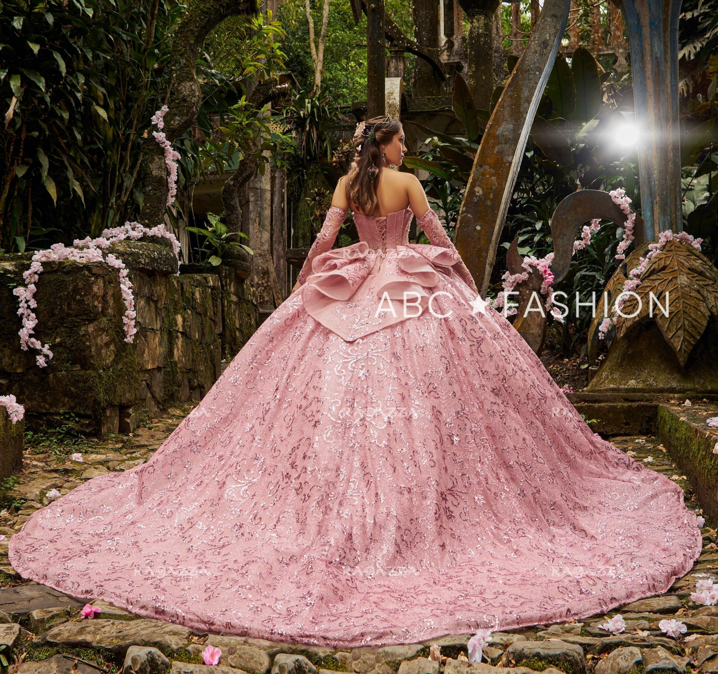 Glitter Print Quinceanera Dress By Ragazza EV31-631 4 Glitter Print Quinceanera Dress By Ragazza EV31-631 - Image 2