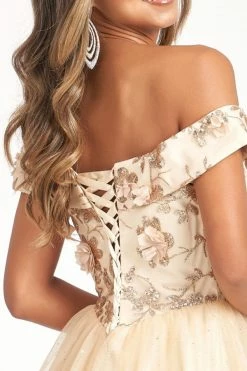 Glitter Print Short Off Shoulder Dress By Elizabeth K GS1978 -Dresses Shop glitter print short off shoulder dress by elizabeth k gs1978 short cocktail dresses elizabeth k 124866