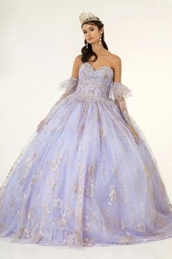 Glitter Print Strapless Ball Gown By Elizabeth K GL1944 -Dresses Shop glitter print strapless ball gown by elizabeth k gl1944 quinceanera dresses elizabeth k 359225
