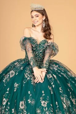 Glitter Print Strapless Ball Gown By Elizabeth K GL1944 -Dresses Shop glitter print strapless ball gown by elizabeth k gl1944 quinceanera dresses elizabeth k 831772