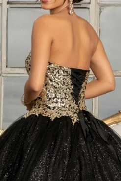 Glitter Strapless Ball Gown By Elizabeth K GL3022 -Dresses Shop glitter strapless ball gown by elizabeth k gl3022 quinceanera dresses elizabeth k 363697