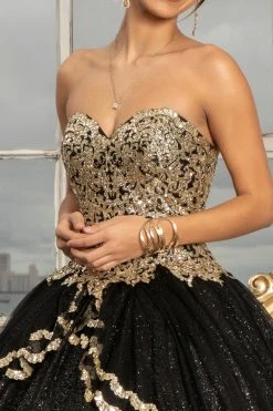 Glitter Strapless Ball Gown By Elizabeth K GL3022 -Dresses Shop glitter strapless ball gown by elizabeth k gl3022 quinceanera dresses elizabeth k 490570