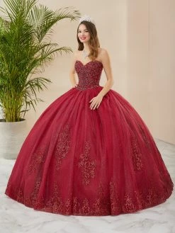 Glitter Strapless Quinceanera Dress By Fiesta Gowns 56408