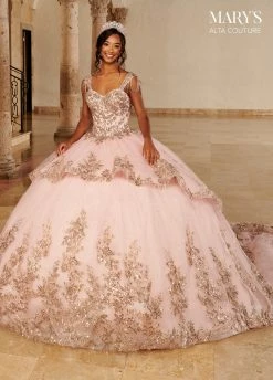 Gold Applique Quinceanera Dress By Alta Couture MQ3079 -Dresses Shop gold applique quinceanera dress by alta couture mq3079 quinceanera dresses marys bridal 0 blushrose gold 413810