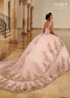 Gold Applique Quinceanera Dress By Alta Couture MQ3079 -Dresses Shop gold applique quinceanera dress by alta couture mq3079 quinceanera dresses marys bridal 330150