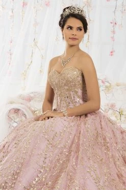 Gold Applique Strapless Quinceanera Dress By House Of Wu 26913 -Dresses Shop gold applique strapless quinceanera dress by house of wu 26913 quinceanera dresses house of wu 0 goldvictorian rose 642777