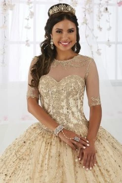 Gold Applique Strapless Quinceanera Dress By House Of Wu 26913 -Dresses Shop gold applique strapless quinceanera dress by house of wu 26913 quinceanera dresses house of wu 138172