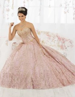 Gold Applique Strapless Quinceanera Dress By House Of Wu 26913 -Dresses Shop gold applique strapless quinceanera dress by house of wu 26913 quinceanera dresses house of wu 805273