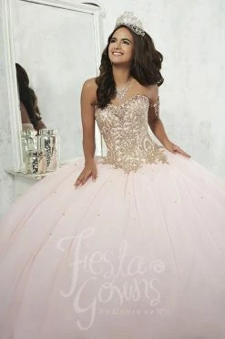 Gold Beaded Strapless Dress By House Of Wu Fiesta Gowns 56286 -Dresses Shop gold beaded strapless dress by house of wu fiesta gowns style 56286 quinceanera dresses house of wu fiesta gowns 0 pinkgold 726773