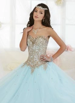 Gold Beaded Strapless Dress By House Of Wu Fiesta Gowns 56286