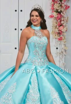 Embroidered Halter Quinceanera Dress By LA Glitter 24057 -Dresses Shop halter embroidered quinceanera dress by la glitter 24057 quinceanera dresses la glitter by house of wu 0 blue mint 905594