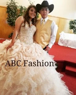 Ruffled Strapless Quinceanera Dress By House Of Wu 26816 -Dresses Shop house of wu quinceanera dress style 26816 quinceanera dresses house of wu 735226