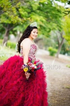 Ruffled Strapless Quinceanera Dress By House Of Wu 26838 -Dresses Shop house of wu quinceanera dress style 26838 quinceanera dresses house of wu 876129