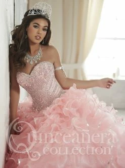 Strapless Ruffled Quinceanera Dress By House Of Wu 26845 -Dresses Shop house of wu quinceanera dress style 26845 quinceanera dresses house of wu 165010