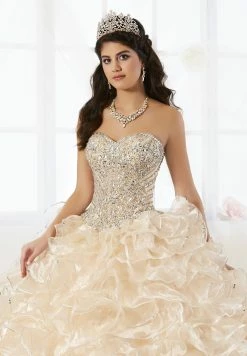 Strapless Ruffled Quinceanera Dress By House Of Wu 26845 -Dresses Shop house of wu quinceanera dress style 26845 quinceanera dresses house of wu 751908