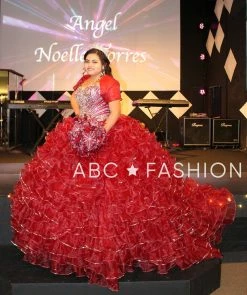 Strapless Ruffled Quinceanera Dress By House Of Wu 26845 -Dresses Shop house of wu quinceanera dress style 26845 quinceanera dresses house of wu 807968