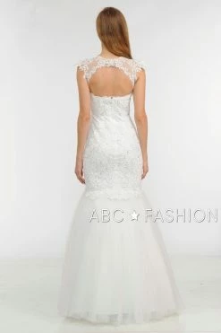 Illusion High-Neck Mermaid Dress With Lace Appliques By Poly USA 8226 -Dresses Shop illusion high neck mermaid dress with lace appliques by poly usa 8226 long formal dresses poly usa 749763