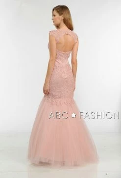 Illusion High-Neck Mermaid Dress With Lace Appliques By Poly USA 8226 -Dresses Shop illusion high neck mermaid dress with lace appliques by poly usa 8226 long formal dresses poly usa 893971