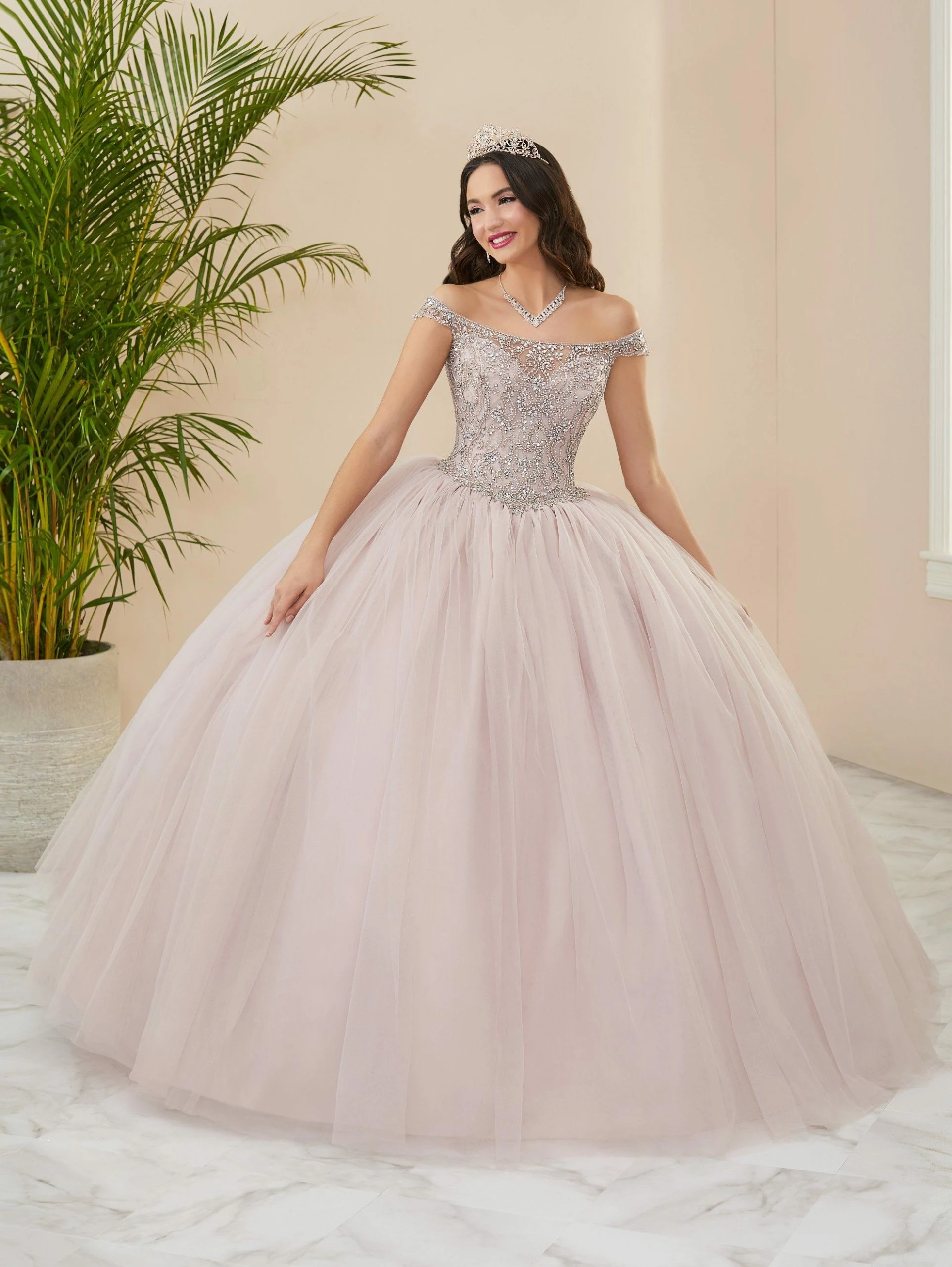 Illusion Off Shoulder Quinceanera Dress By Fiesta Gowns 56402 (Size 10 - 16) 6 Illusion Off Shoulder Quinceanera Dress By Fiesta Gowns 56402 (Size 10 - 16) - Image 5