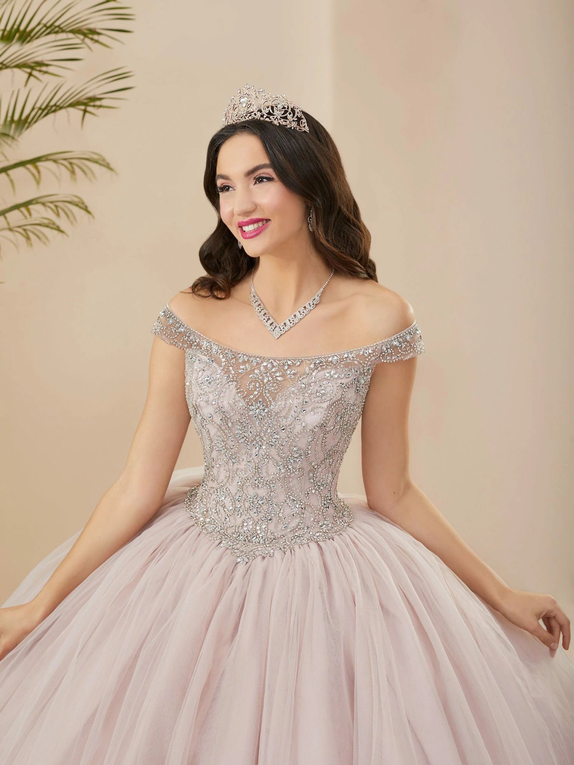 Illusion Off Shoulder Quinceanera Dress By Fiesta Gowns 56402 (Size 18 - 26) 6 Illusion Off Shoulder Quinceanera Dress By Fiesta Gowns 56402 (Size 18 - 26) - Image 4