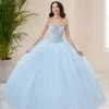 Illusion Off Shoulder Quinceanera Dress By Fiesta Gowns 56402 (Size 28 - 30)