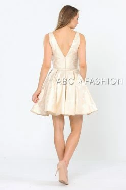 Illusion Short V-Neck Floral Print Dress By Poly USA 8366 -Dresses Shop illusion short v neck floral print dress by poly usa 8366 short cocktail dresses poly usa 747575