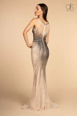 Jeweled Mermaid Dress With Sheer Bodice By GLS Gloria GL2555 -Dresses Shop jeweled mermaid dress with sheer bodice by gls gloria gl2555 long formal dresses elizabeth k 404418