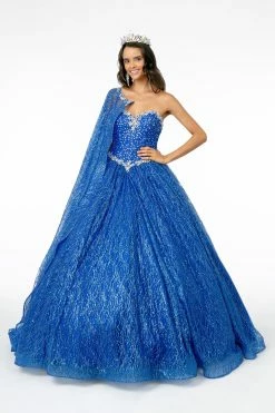 Jeweled Strapless Cape Ball Gown By Elizabeth K GL2801 -Dresses Shop jeweled strapless glitter ball gown with cape by elizabeth k gl2801 quinceanera dresses elizabeth k 698670