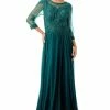 Lace Applique 3/4 Sleeve Gown By Coya M2723J 2 Lace Applique 3/4 Sleeve Gown By Coya M2723J -Dresses Shop lace applique 34 sleeve gown by coya m2723j long formal dresses coya collection m emerald 201843